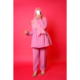 Iris-Frock Style Co Ord Set-Pink Glow