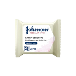 JOHNSONS MICELLAR WIPES EXTRA SENSETIVE 25S