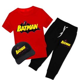 JBi Kid Collection Printed Red batman 3 in 1 Tracksuite Shirt Trouser Cap