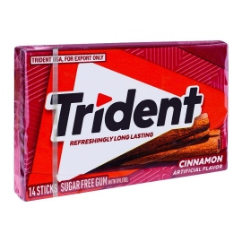 TRIDENT BUBBLE GUM CINNAMON PACK