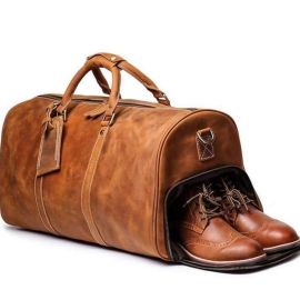 Crazy Horse Leather Duffel Bags For Travel And Everyday For Men