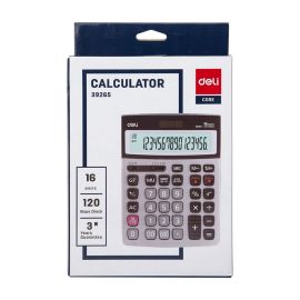 Deli 112-Check Desktop Calculator 16-Digit Metal