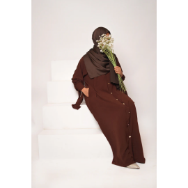 Marwah Abaya-Dark Brown