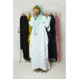 Serene Classic Abaya-White