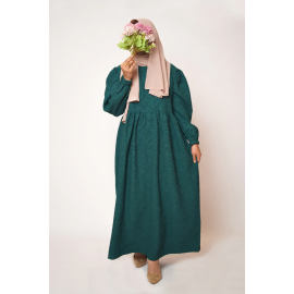 Lily Textured Maxi Dress-Dark Green