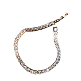 Diamond Tennis Cut Bracelet with continuous line of sparkling diamonds