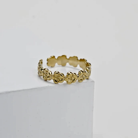 Gilded Essence Ring with Radiant Gold Finish and Refined Design 