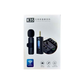 K35 Mini Wireless Microphone | 3.5mm Audio Mic for Streaming, Vlogging, and Video Recording