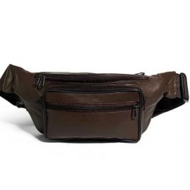 waist pouch Leather Crossbody Fanny Pack For Men and Women Black and brown