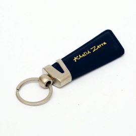 Stylish Key Chain Genuine Cow Leather Customized With Metal Keyring