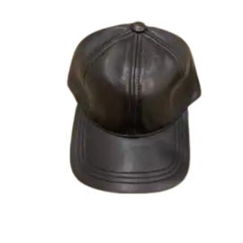 Original leather Cap Brown Black Red pure sheep leather cap 