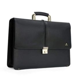 Original Leather laptop Bag 17 inch The Documaster Office Bag / locking briefcase with code lock