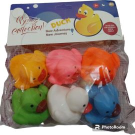 6pcs Rubber Duck Bath Toy for kids Floating and squeaky Mini small Duck Toy.