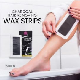 RIVAJ HAIR REMOVING WAX STRIPS CHARCOAL 20+2PC