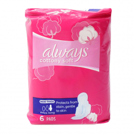 ALWAYS COTTONY SOFT EXTRA LONG 6PCS