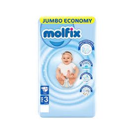 MOLFIX DIAPER MIDI 3 56PCS 4-9KG JUMBO ECONOMY