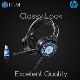 HP H120G Gaming Headsets Gamer Headphones Surround Sound Stereo Noise Canceling Wired Earphones USB Braided Cable Pure Copper Microphone Colourful Light PC Laptop PS4 Xbox
