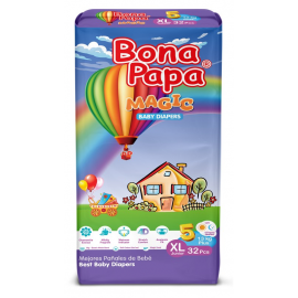 BONA PAPA MAGIC BABY DIAPER XL 32PCS NO.5