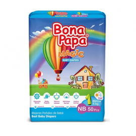 BONA PAPA MAGIC BABY DIAPER NEW BORN 50PCS