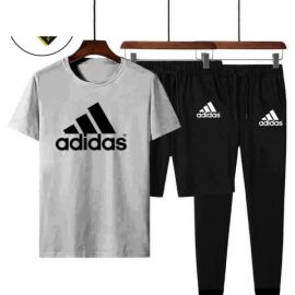 AUA GARMENTS  EXCLUSIVE SUMMER TRACK SUIT Gray adidas 3 IN 1 T SHIRT+TROUSER+SHORT