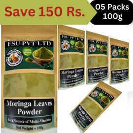 FSU Moringa Leaves Powder (100g) Per Bag| Pack of 5