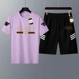 MEN TRACK SUIT Printed Pink gucci T SHIRT + SHORTS