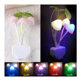 Mushroom Night Light Dusk To Dawn Sensor Led Night Lights Flower Lamp Bedroom
