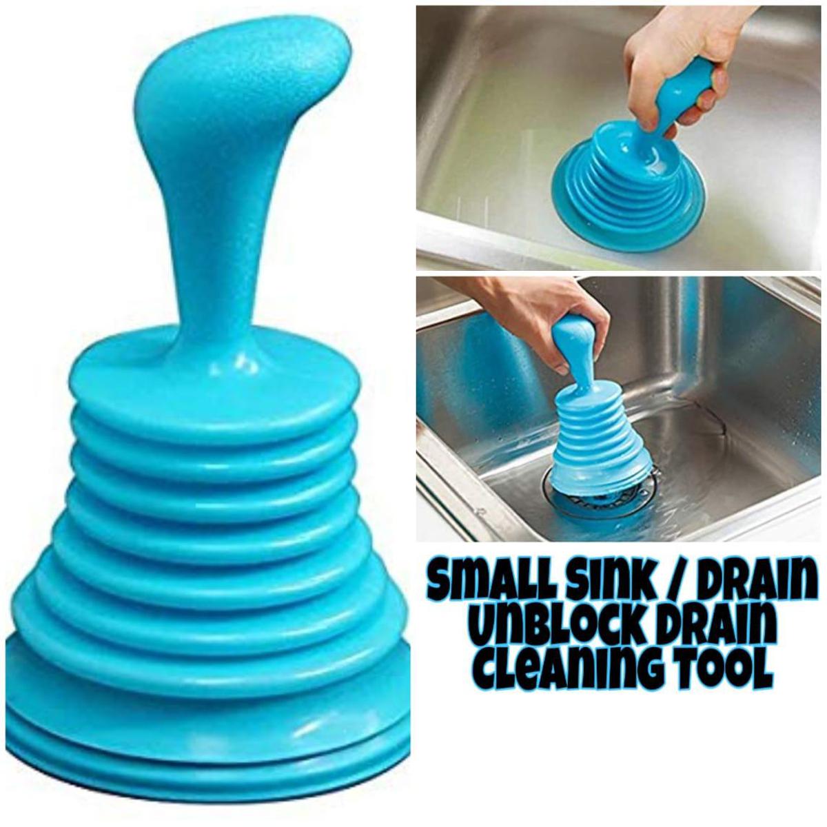 Toilet Plunger Kitchen Sink Waste Pipe Unblocker Cleaner Orange