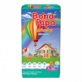 BONA PAPA MAGIC BABY DIAPERS LARGE MAXI 36PCS NO.4