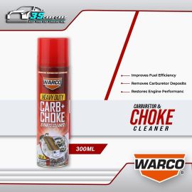 CARBURETOR + CHOKE & PARTS CLEANER 300ML WARCO