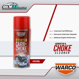 CARBURETOR + CHOKE & PARTS CLEANER 450ML WARCO