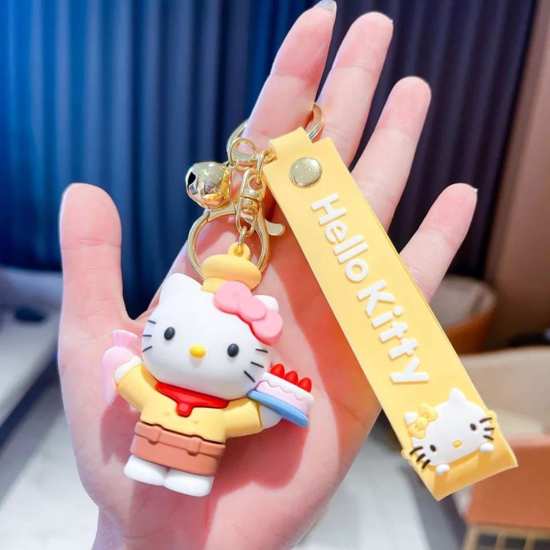 3D Disney Cat Silicone Keychain