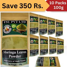 FSU Moringa Leaves Powder (100g) Per Bag| Pack of 10