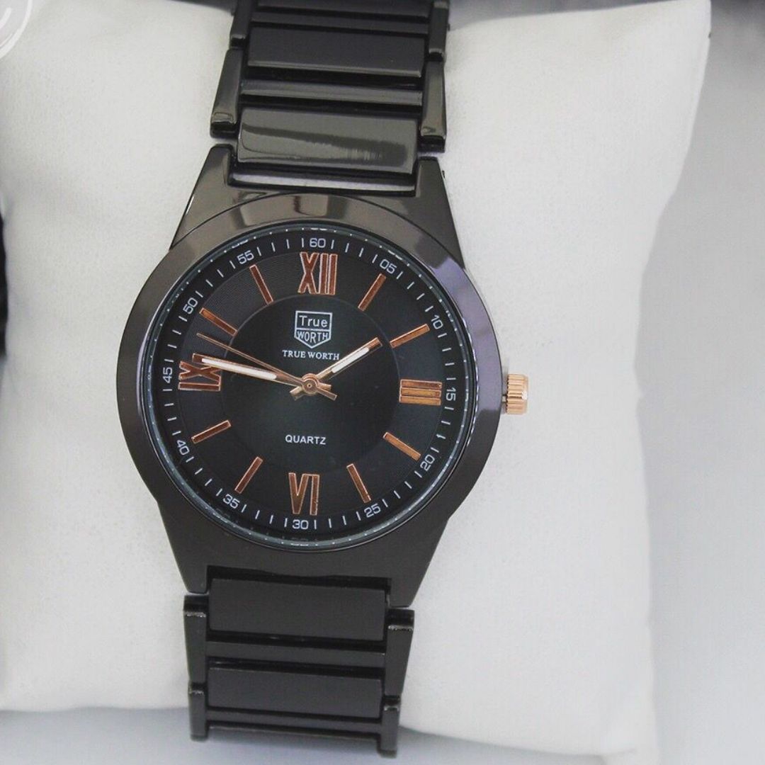TrueWorth Black Metal Chain For Men
