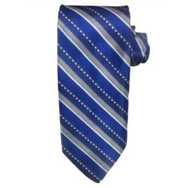 ROYAL BLUE SILK TIE WITH WHITE LINING