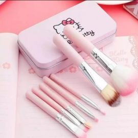 Cute Hello Kitty Professional Makeup Foundation Powder Eye Shadow Brushes Set 7pcs