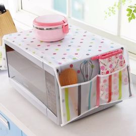 Microwave Oven Dust-Proof Cover with Pockets