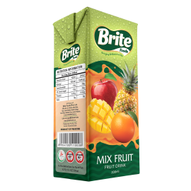 Brite Food Mix Fruits Juice 200ml Tetra Pack