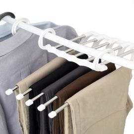 Steel Rod Space-Saver Foldable Pant, Jeans & Legging Hanger