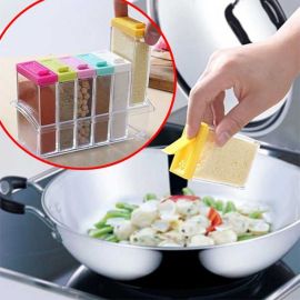 Multi-Functional Seasoning Transparent Box Six-piece set With Try