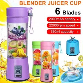 New usb rechargeable juicer blender 6 blades 