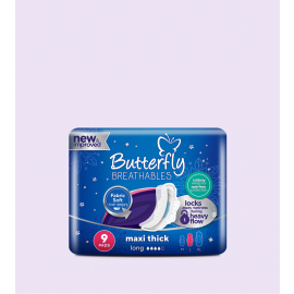 BUTTERFLY BREATHABLES MAXI THICK LONG 9CS