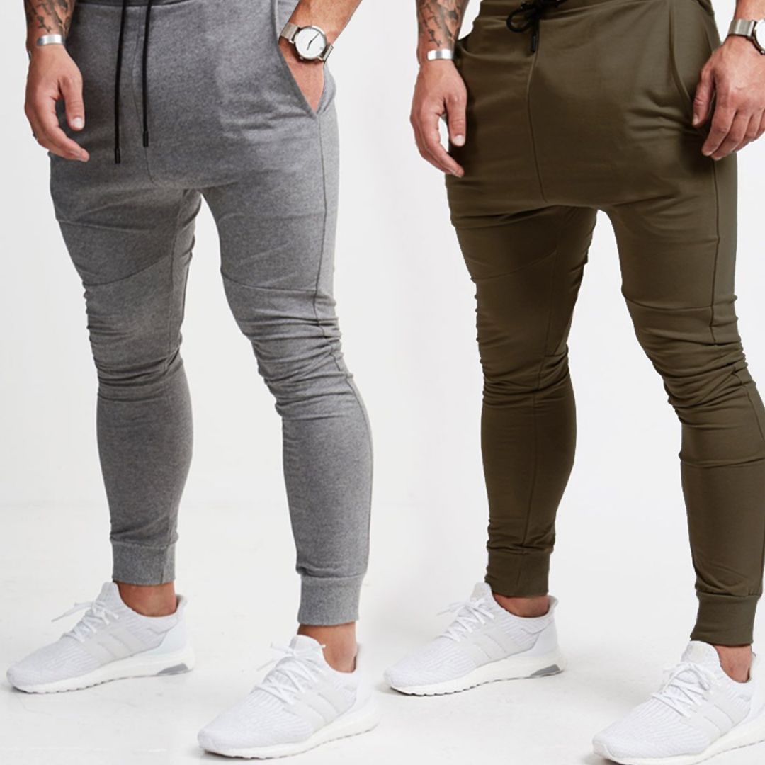 Pack of 2 Heather Grey & Army Green Jogging Trousers