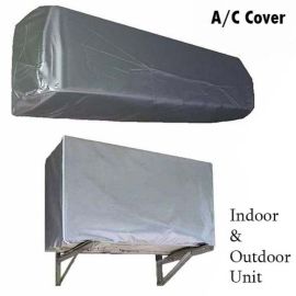 Pack of 2 PVC Fabric Dust & Water-Proof Split AC Covers for Inner & Outer U