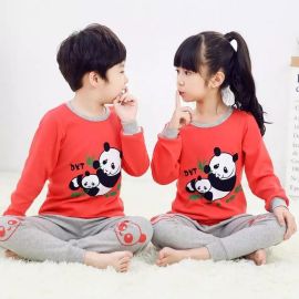  Kids Night Suits (Red&Gray)