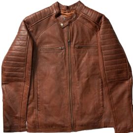 RUSTY BROWN LEATHER JACKET