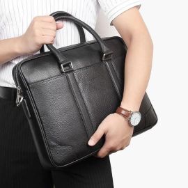 Men Business Leather Bag Maletines Briefcase Leather Men Laptop Leather Office Hombre Bags Genuine
