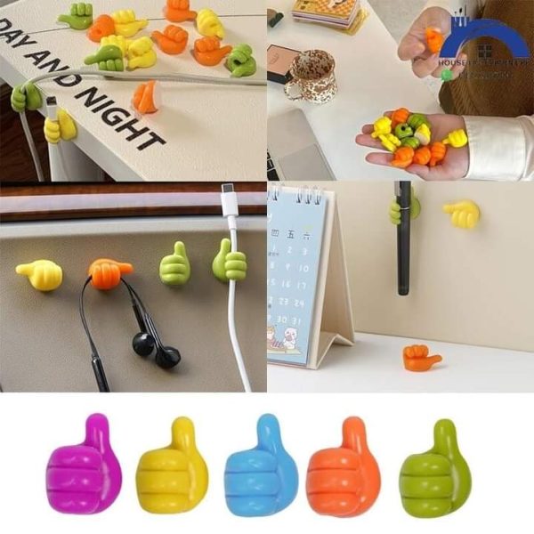 10-Piece Silicone Thumb Wall Hooks