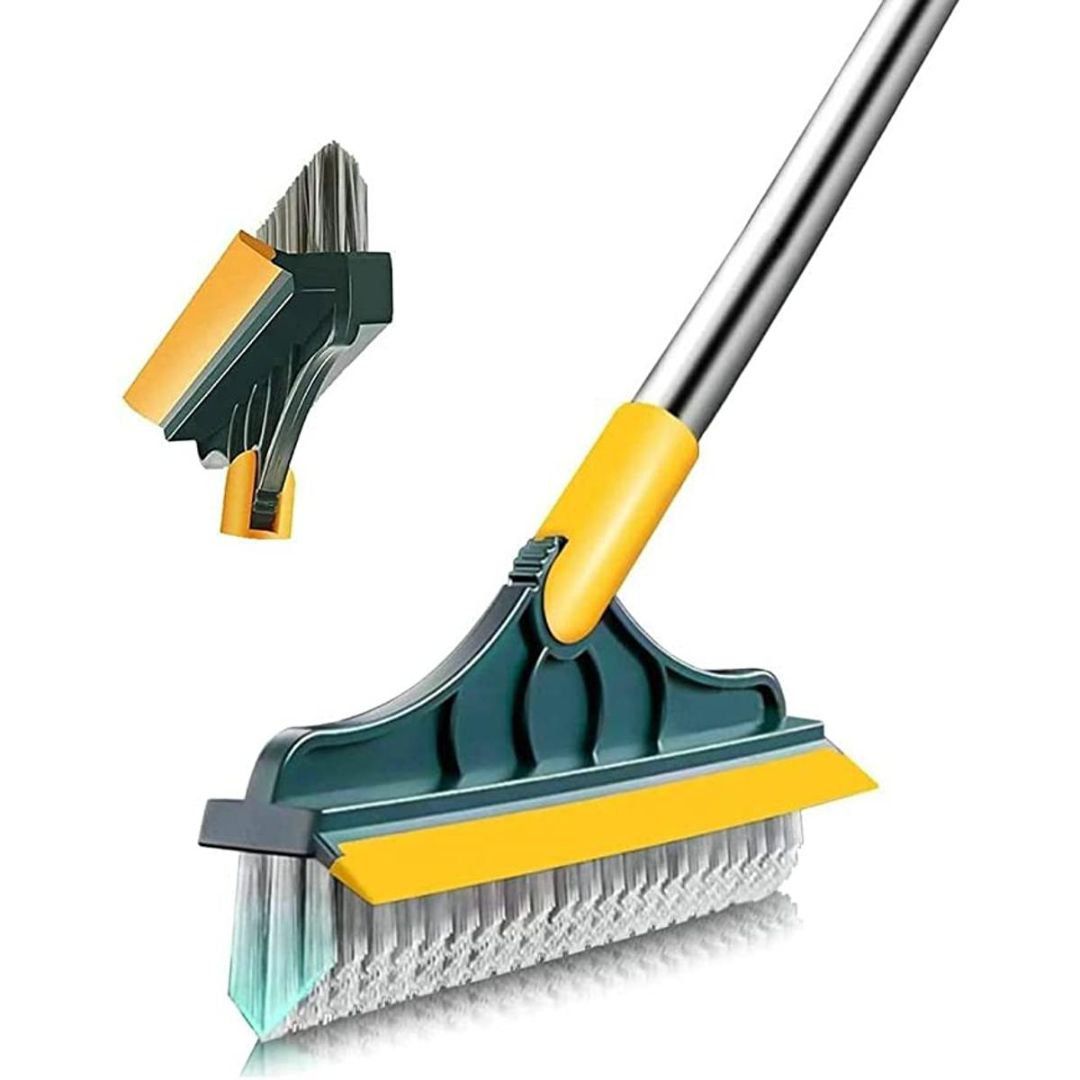 2 In 1 Floor Scrub Brush Rotating With Long Handle