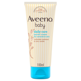 Aveeno Baby Daily Care Cream 100ml for sensitive skin, offering hydration and soothing comfort.